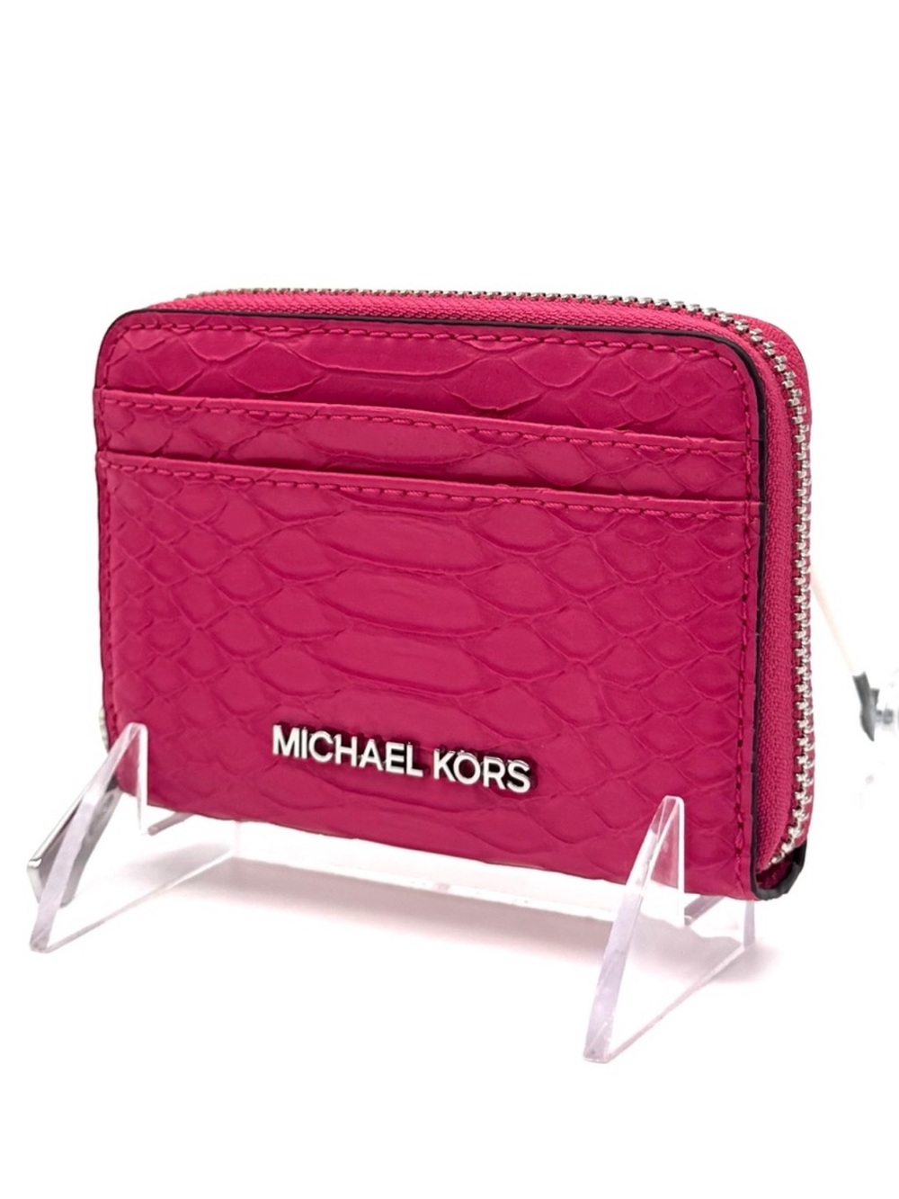 Michael Kors Medium ZA Card Case Wallet Electric Pink